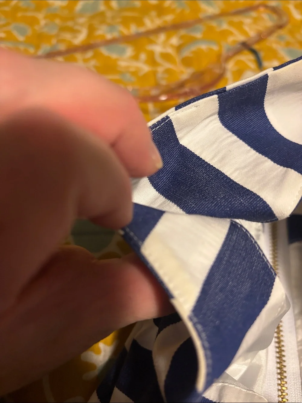 Kate Spade Jillian Dress Bow Blue White Striped Retro Lined Sleeveless
